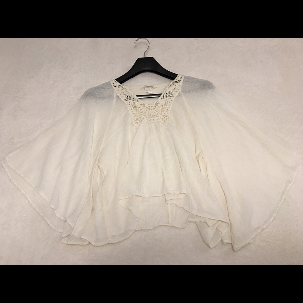 Half Sleeved Cream Blouse